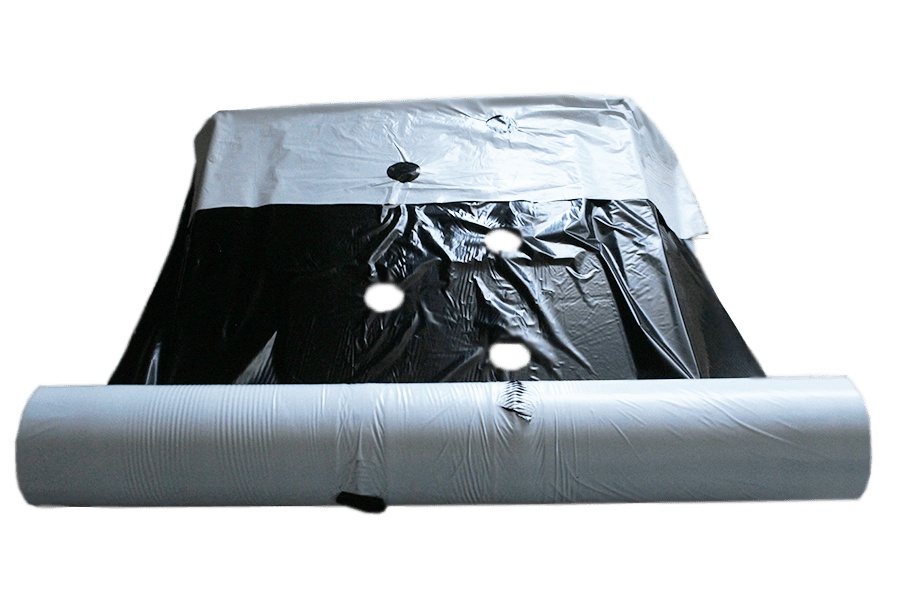 Мульчирующая пленка Геровит с перфорацией (черно-белая).