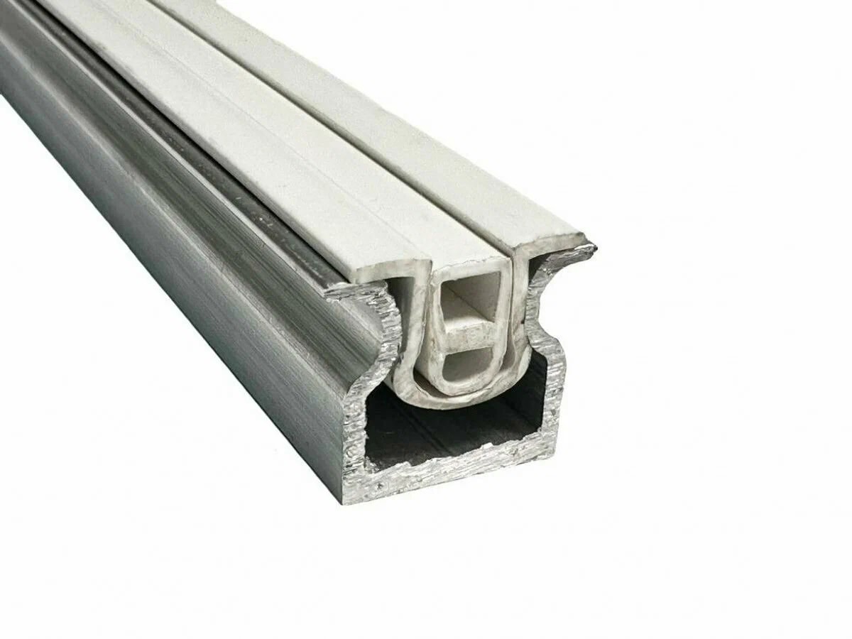 Комплект ПВХ профиль и алюминиевая клипса для крепления пленки к теплице