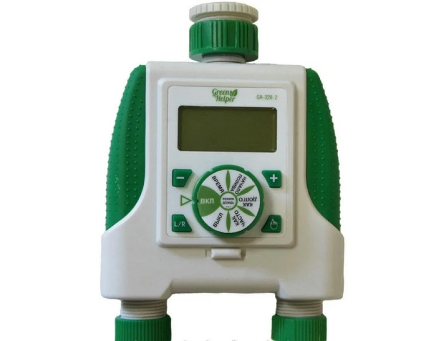 Двухканальный электронный таймер полива с возможностью посекундного полива, GA-328 (Green Helper)