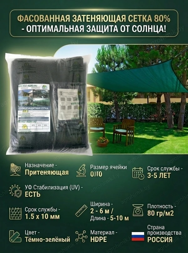 Затеняющая сетка 80 фас
